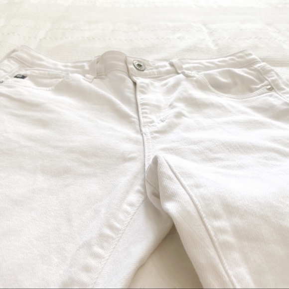 AG ADRIANO GOLDSCHMIED THE STEVIE ANKLE SLIM STRAIGHT ANKLE WHITE DENIM - Picture 8 of 11